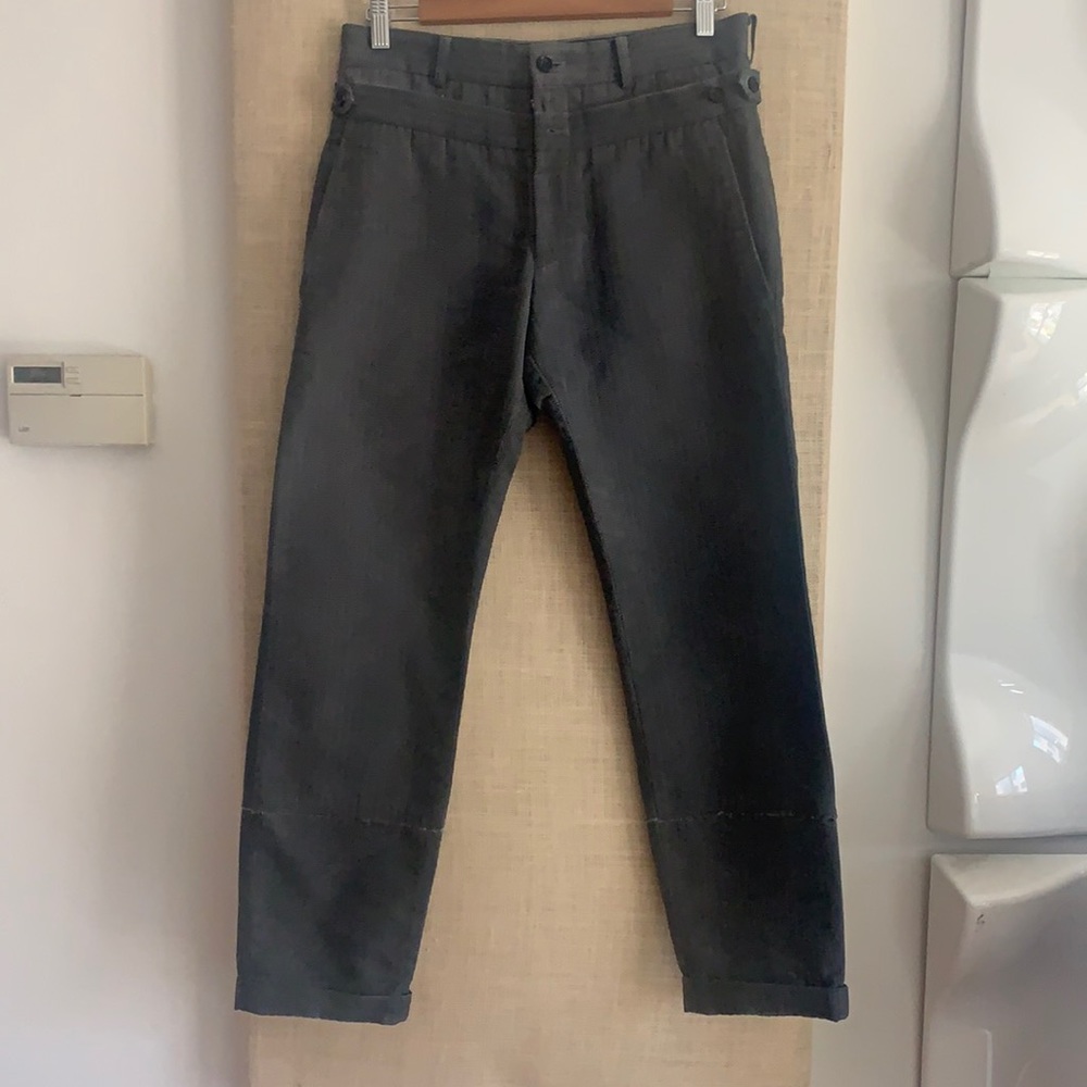 RARE 2002 resin coated double waistband Homme plus